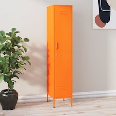 Locker Cabinet Orange Steel Standard Locks Locker Cabinet