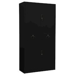 Office Cabinet Black Steel 35.4 x 15.7 x 70.9 in Office Cabinet