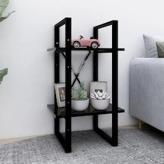 Book Cabinet Black Engineered wood, metal Medium Book Cabinet