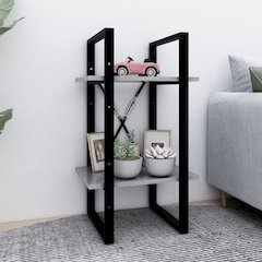 Book Cabinet Concrete Grey Engineered wood and metal Medium
