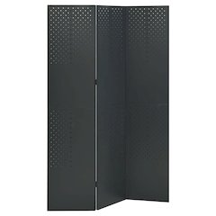 vidaXL 3-Panel Room Divider Anthracite 47.2"x70.9" Steel
