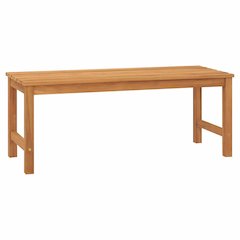 Bench Brown Solid Teak Wood 45 in Strong Bench Rectangular