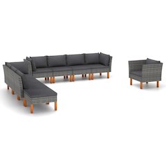 Garden Lounge Set Gray