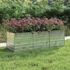 Garden Raised Bed Silver Galvanized Steel Large Garden Raised Bed