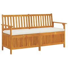 Bench Brown Solid Acacia wood, 100% polyester Medium