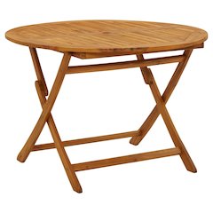 Garden Table Natural wood Solid acacia wood Medium Foldable