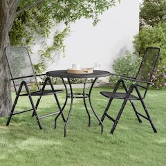 Garden Table Anthracite Expanded Metal Mesh Medium Durable