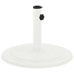 Umbrella Base White Cast iron Standard size for medium umbrellas