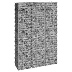 Gabion Raised Bed Silver Iron Extra Tall Gabion Raised Bed