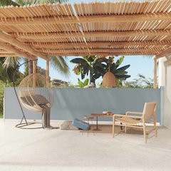 Side Awning Gray Polyester with PU coating, powder-coated steel