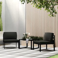 Garden Sofa Set Anthracite Aluminum Medium Modular