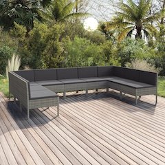 Garden Lounge Set Grey, Anthracite