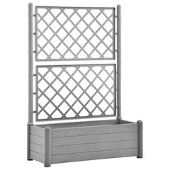 Garden Planter Stone Grey Polypropylene Medium