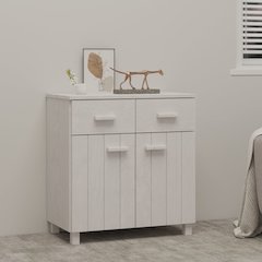 Sideboard White Solid pine wood 31.1 x 15.7 x 31.5 in Sideboard