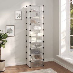 Shoe Rack Transparent PP (Polypropylene), Steel