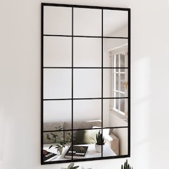 Mirror Black Metal, Glass 39.4x23.6 in Mirror Rectangular