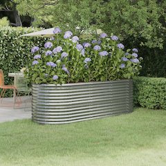 Garden Raised Bed Silver Powder-coated steel Medium Durable