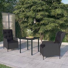 Garden Dining Set Dark Grey Powder-coated steel Medium