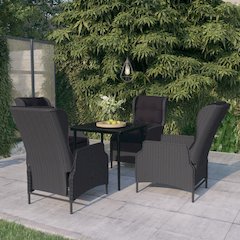 Garden Dining Set Dark Grey