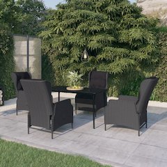Garden Dining Set Dark grey