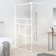 Walk-in Shower Wall 45.3"x76.8" ESG Glass White