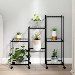 Flower Stand Black Powder-coated iron Medium Adjustable Armrests