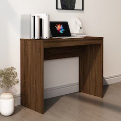 Desk Brown oak Engineered wood Small Modern Desk Rectangular