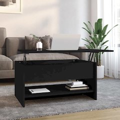 Coffee Table Black Engineered wood 31.5 x 19.7 x 15.7 in