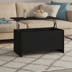 Coffee Table Black Engineered Wood 40.2 x 21.9 x 20.7 in