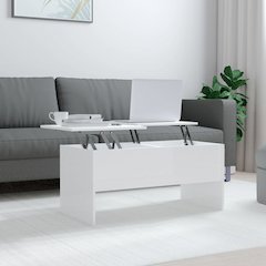 Coffee Table High gloss white Engineered wood Medium Coffee Table