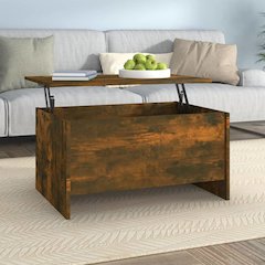 Coffee Table Smoked Oak Engineered Wood 31.5 x 21.9 x 16.3 in
