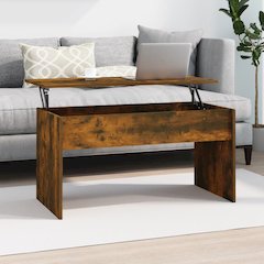 Coffee Table Smoked Oak Engineered Wood Medium