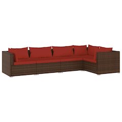 Garden Lounge Set Brown
