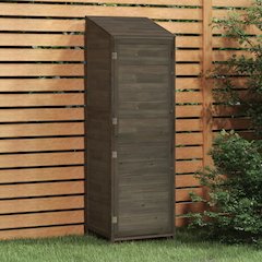 Garden Shed Anthracite Solid fir wood Medium Garden Shed