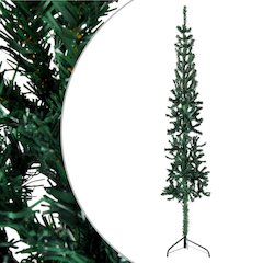 Artificial Half Christmas Tree Green PVC Slim Decorative Inlays