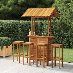 Garden Bar Set Acacia wood color Solid acacia wood Medium Tough