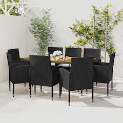 Patio Dining Set Seats 8 Outdoor Dining Set Rectangular Modern