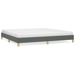 Bed Frame Dark Gray 100% Polyester, Plywood, Engineered Wood King