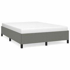 Bed Frame Dark Grey Fabric (100% polyester), plywood, engineered wood