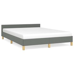 Bed Frame With Headboard Dark Grey