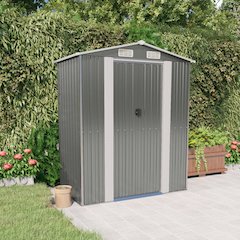 Garden Shed Light gray Galvanized steel Large Garden Shed