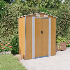 Garden Shed Light brown Galvanized steel 75.6x42.5x87.8 in