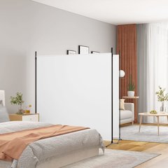 2-Panel Room Divider White 137"x70.9" Fabric