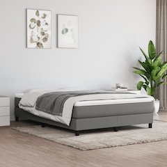 Bed Frame Dark Grey Fabric, plywood, engineered wood Queen