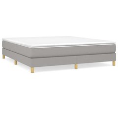Bed Frame Light Grey 100% Polyester, Plywood, Engineered Wood