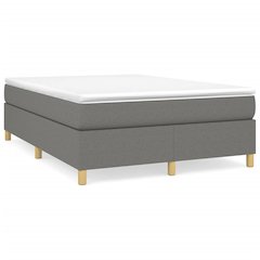 Bed Frame Dark Gray Fabric (100% polyester), plywood, engineered wood
