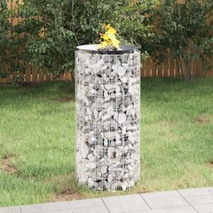 Gabion Fire Pit Ã˜ 19.7" Galvanized Iron