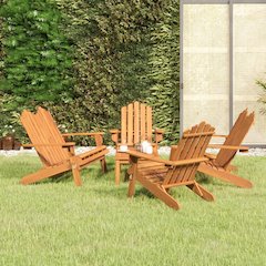 Garden Lounge Set Natural wood Solid acacia wood Medium