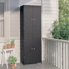 Garden Storage Cabinet Black
