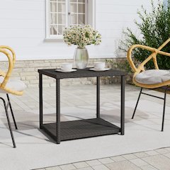 Side Table Black PE Rattan Standard size for side tables